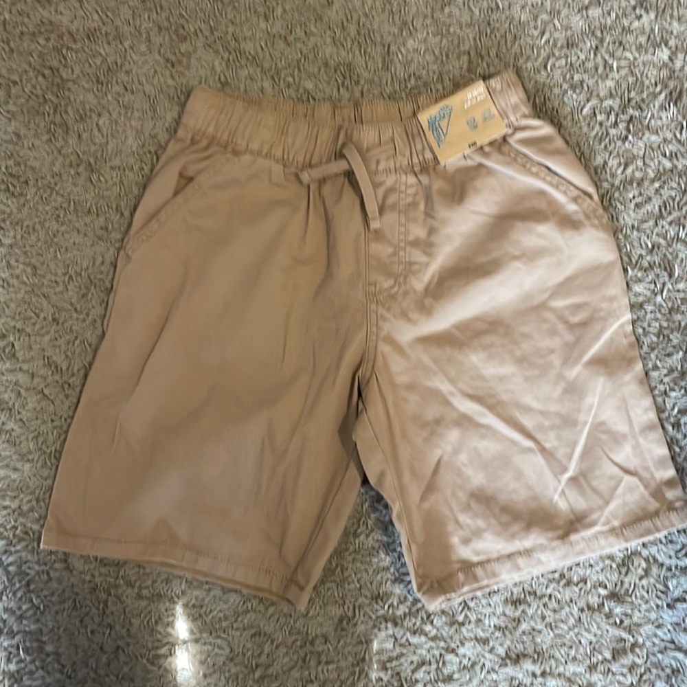 Boys khaki pull on shorts